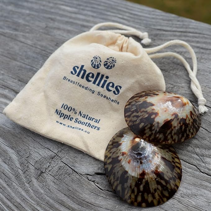 Breastfeeding Seashells: Seashell Nipple Protectors for Breastfeeding, Soothes and Heals Dry Cracked Nipples (Size 1), Brown
