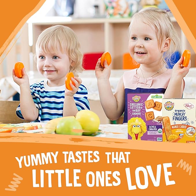 Earth's Best Organic Baby Food, Dissolvable Teething Snack for Babies 6 Months and Older, Cheddar Cheese Crunchy Sticks, .56 oz Pack (Pack of 5)