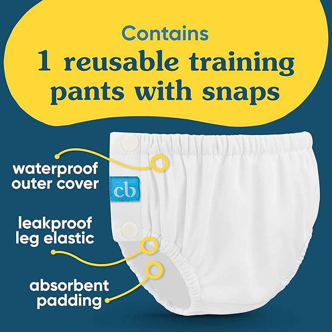 Charlie Banana Reusable Potty Training Underwear with Snaps, Designed to minimize Accidents, Mr Dragon, Size M (16-28 lbs)