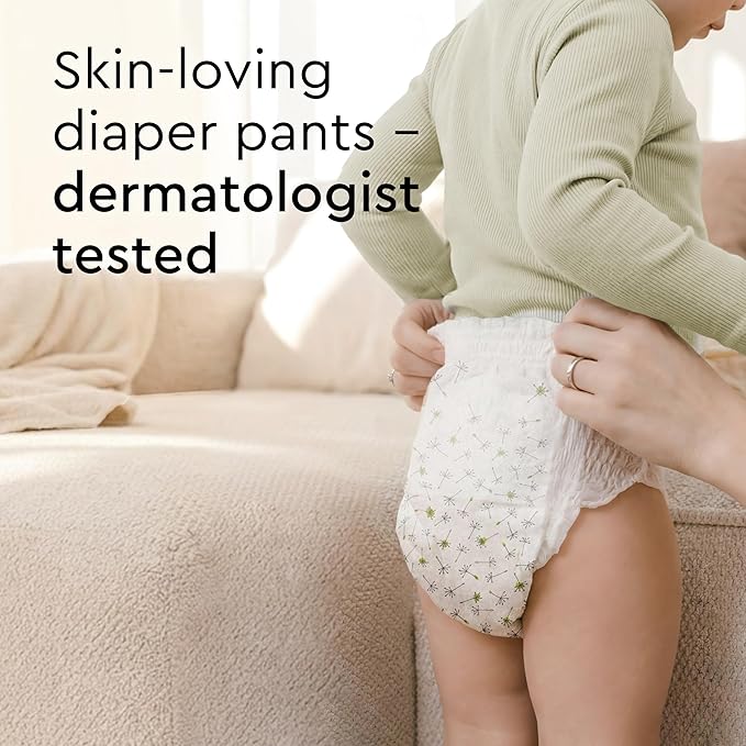 LILLYDOO Diaper Pants Toddlers - Size 5 (24+ lbs), Monthly Supply (132 Count), Skin-Friendly, Ultrasoft, Chlorine-Free, Snug Fit & Absorbent Pull On Diapers