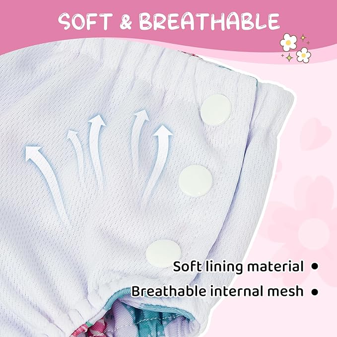 Durio Reusable Swim Diapers for Baby Toddler Newborn Washable Water Diapers for Swimming Beach Essentials