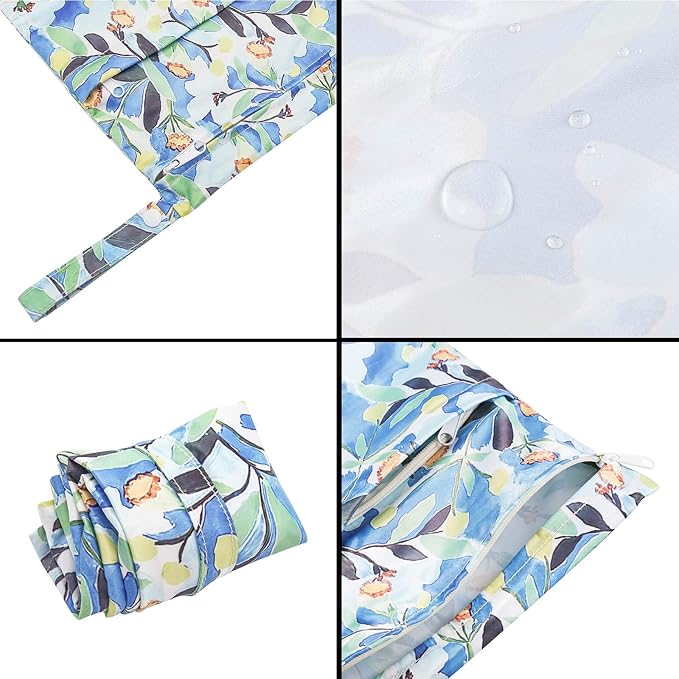 Wet Bag,2 pack Baby Wet Dry Cloth Diaper Bags,Waterproof Washable, Reusable for Travel, Stroller, Pool,Beach, Wet Swimsuits,Dirty Gym Clothes, Toiletries, Toys,Mommy Bag 2WB19