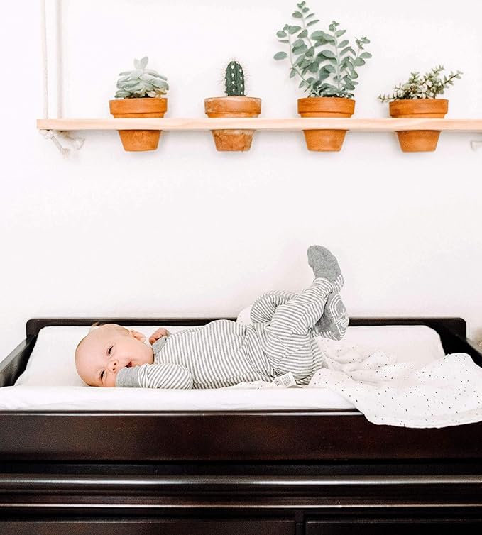 Burt's Bees Baby - Changing Pad Cover, 100% Organic Jersey Cotton Changing Pad Liner for Standard 16 x 32 Inch Changing Mats