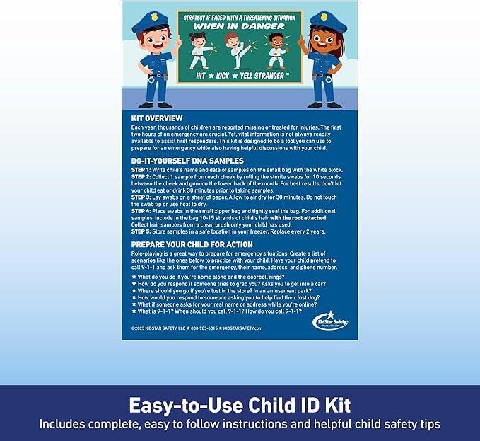 Who-I-Am Child ID Kits with Fingerprint & DNA Samples (5 Pack)