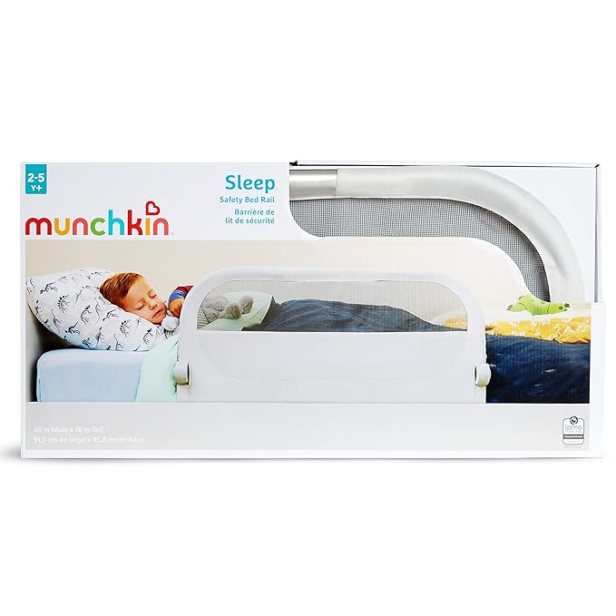 Munchkin® Sleep™ Toddler Bed Rail, Fits Twin, Full and Queen Size Mattresses, Grey