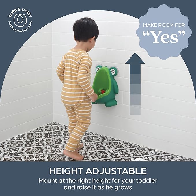 Dreambaby Pee-Pod Toilet Training Urinal - Frog Potty with Removable Bowl & Spinning Target - Portable Toddler Urinal for Boys
