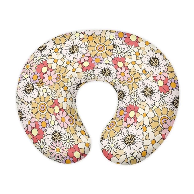 Colorful Daisy Nursing Pillow Cover with Zipper Cover Daisy Breastfeeding Cover for Nursing Pillow Unisex Nursing Pillow Slipcovers Machine Wash & Quick Dry