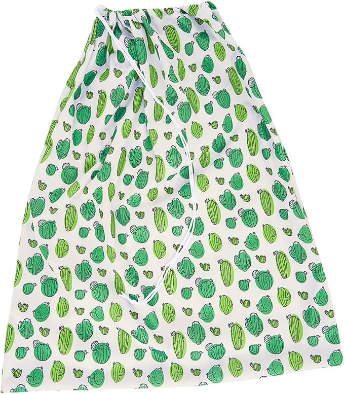 OsoCozy Cloth Diaper Pail Liner - Reusable, Washable, Waterproof Wet Bag with Drawstring. Excellent for Diaper Pails, Garbage Cans, Laundry, Recycling and Storage - Cactus