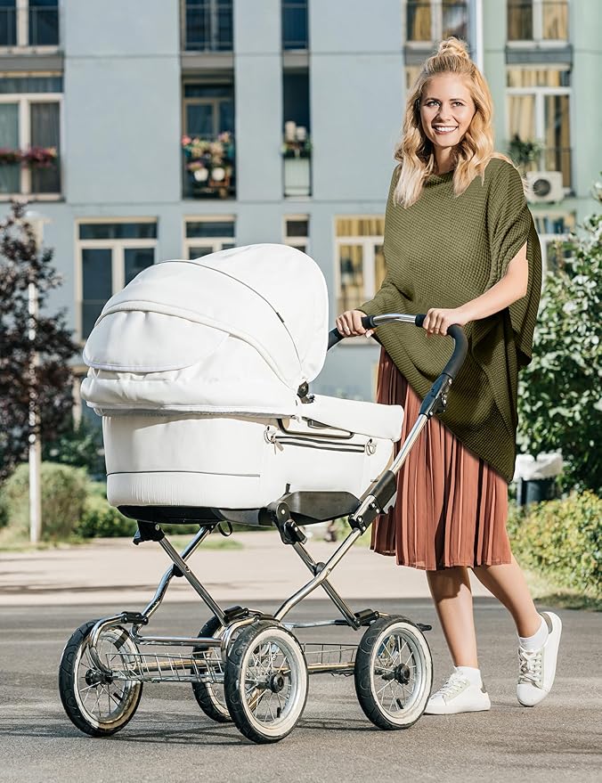 Olive Green Nursing Cover for Breastfeeding, Soft Breathable Privacy Feeding Shawl, Portable Breast Feeding Covers for Women
