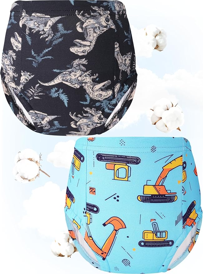 Boys Potty Training Underwear Pee Pants Cotton Absorbent Leak Resistant 4-Pack For Toddler 2t 3t 4t 5t 6 7 8 10