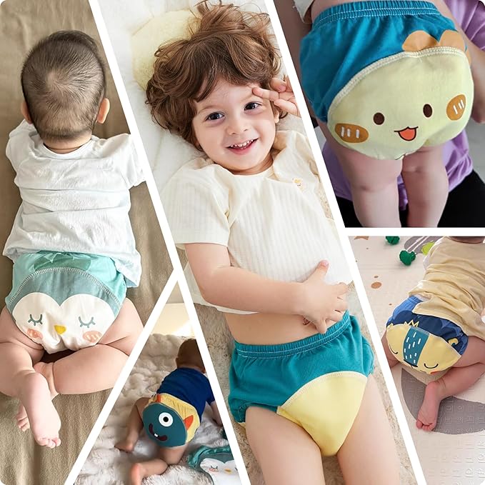 Potty Training Underwear for Boys 3T, Soft Cotton Reusable Potty Training Pants for Toddlers 4 Pack,Toilet Training Pants for Boy