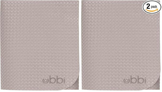 Ubbi On-The-Go Diaper Changing Baby Mat, Soft and Comfortable Diaper Bag Accessory Must Have for Newborns, Easy to Clean, Portable Folding Pad, Baby Traveling Accessories, Taupe (Pack of 2)
