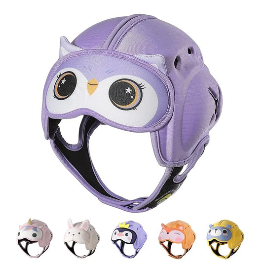 Mambobaby Baby Head Protector Helmet for Crawling and Walking, Breathable Soft Helmet, Ultra-Lightweight & Adjustable, Prevents Bumps Safety Helmet for Infants Toddlers 6-24 Months (Starry Owl)