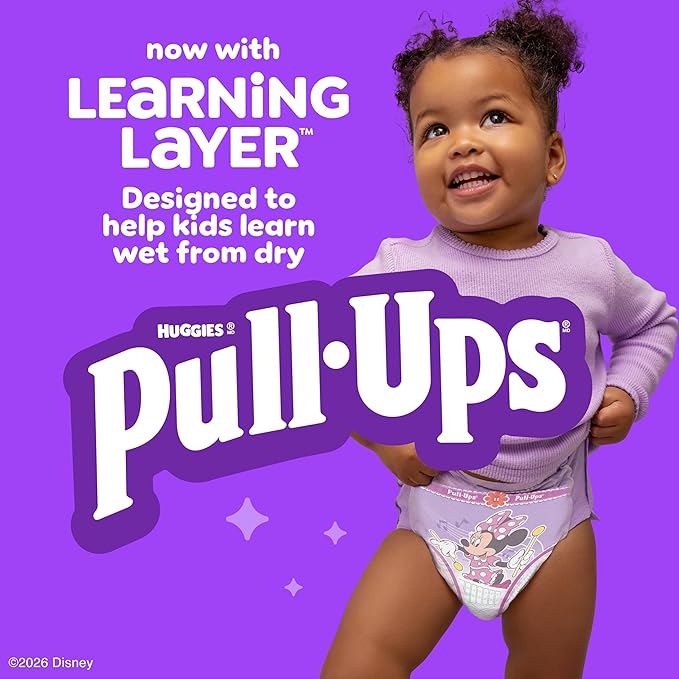 Pull-Ups for Girls + Natural Care Sensitive Wipes Bundle: Pull-Ups Training Pants, Size 4T-5T (38-50 lbs), 99 Count (3 Packs of 33) & Huggies Natural Care Sensitive Baby Wipes, 12 Packs, 768 Count