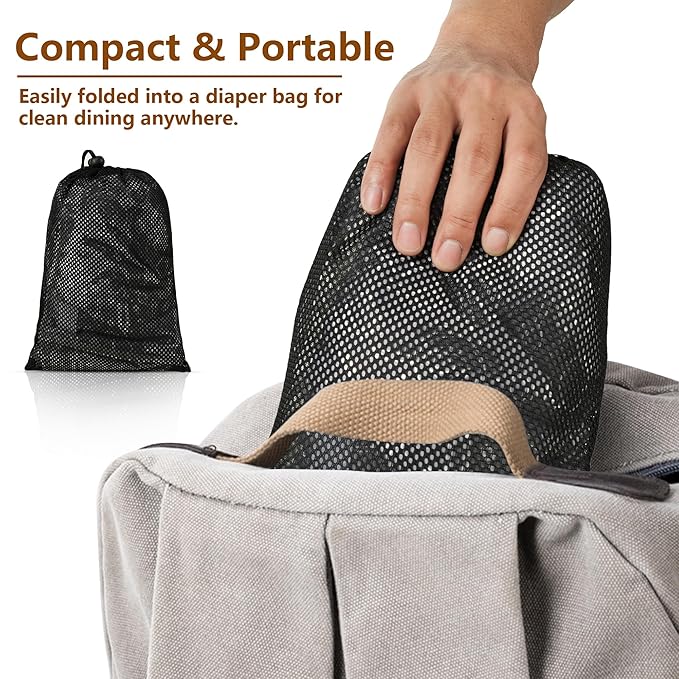 High Chair Cover for Baby Restaurant with Safety Harness Stain and Slip Resistant Waterproof Portable for Outdoor Indoor Eating Grey