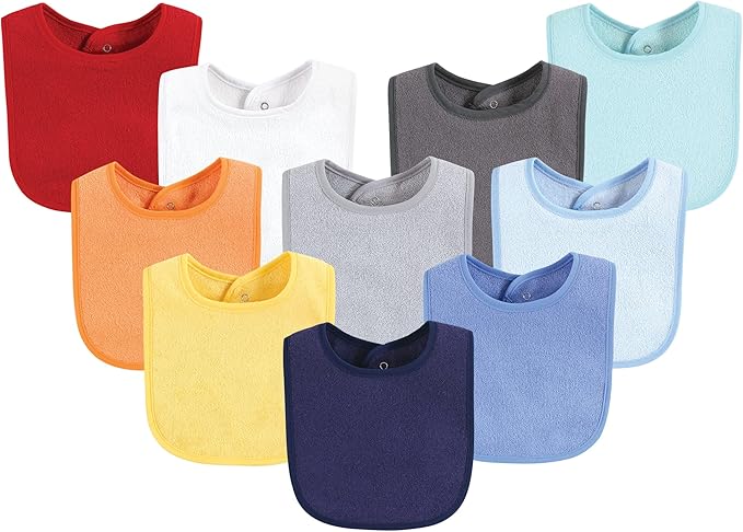 Hudson Baby Unisex Baby Drooler Bib With Waterproof Lining