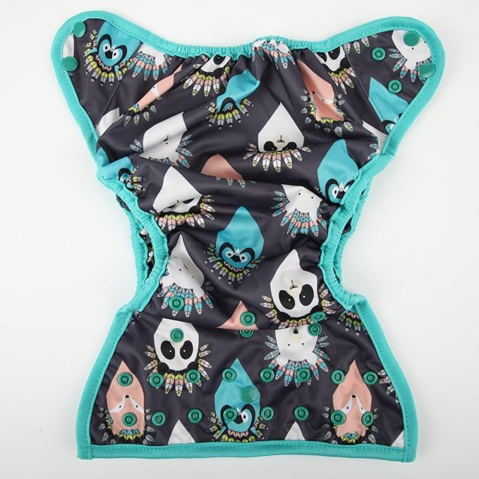Baby Cloth Diaper Cover Nappy One Size 8lbs to 36lbs for Boys (Native Animal)