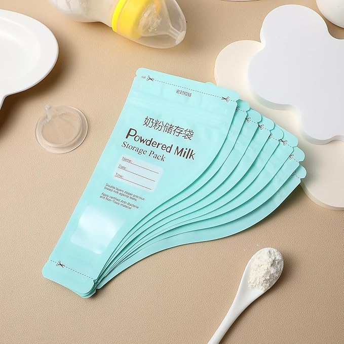 Kisangel 30pcs Disposable Formula Container to Go, Milk Formula Travel Container, Protein Powder Travel Single Storage Bag for Baby Breast Dispenser Pouch