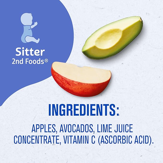 Gerber Stage 2 Baby Food, Apple Avocado Puree Tubs, Baby Puree, 16PK