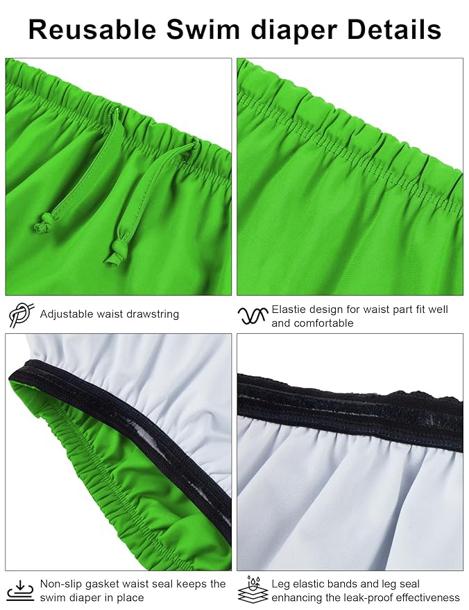 Youth Special Needs Reusable Swim Diapers Swimwear for Incontinence Diaper Covers Waterproof,Leakproof, Unisex