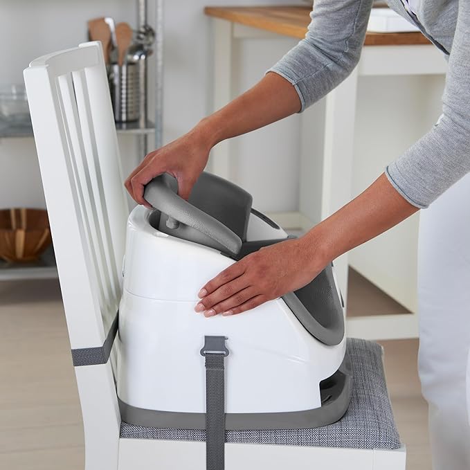 Ingenuity Baby Base 2-in-1 Booster Feeding and Floor Seat with Self-Storing Tray - Night Sky