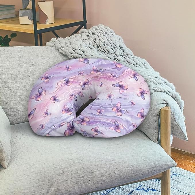 Pretty Butterfly Nursing Pillow Cover for Newborn Breastfeeding Pillow Slipcover Casual Nursing Pillow Case