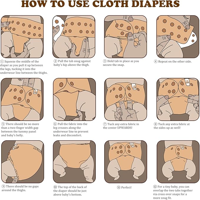 Mama Koala 3.0 Cloth Diapers for Babies, One Size Washable and Reusable Pocket Diapers for Newborns and Toddlers (Forest & Sky)