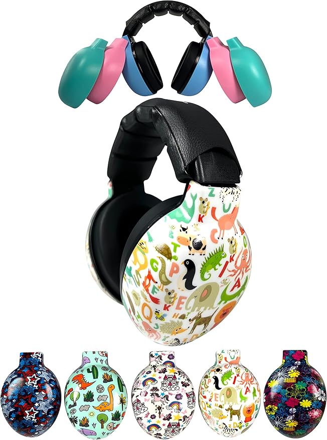 ZIPZ Baby & Toddler Earmuffs - ANSI-Certified Noise Protection, Audiologist-Recommended, Interchangeable Shells (0-4 Yrs)