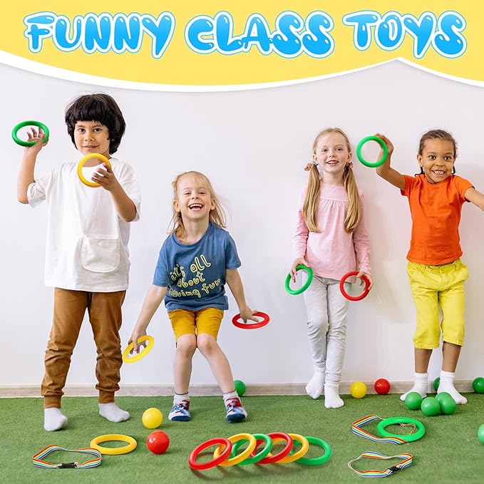 Shappy 6 Pcs Walking Rope for Preschool with Handles - Colorful Outdoor Safety Daycare Rope for Kids, Children, Toddlers - Schools, Teachers, Kindergarten (Red, Yellow, Green)