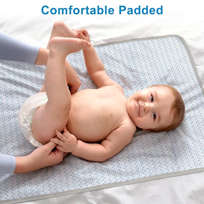 Accmor Portable Diaper Changing Pad, Waterproof Baby Changing Mat, Foldable Portable Travel Changing Pads for Baby, Grey