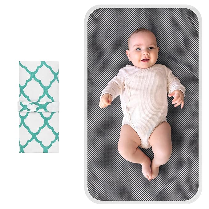Accmor Portable Diaper Changing Pad, Waterproof Foldable Baby Changing Mat for Travel, Baby Essentials Shower Registry Gifts