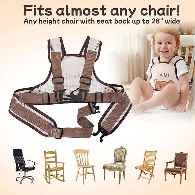 High Chair Straps - Portable Feeding Strap Safety Belt Foldable Booster Harness Belt for Restaurant Shopping Cart Travel