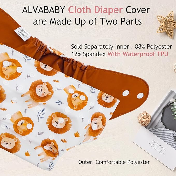 ALVABABY Baby Cloth Diaper Cover, Swim Diaper,Nappy Shell Baby Girls and Boys
