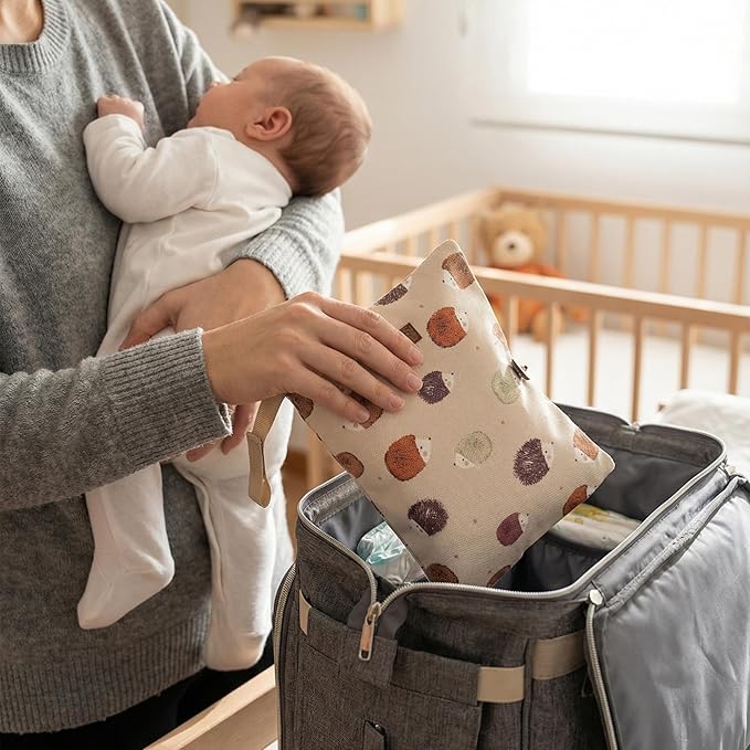 HAMUR Baby Diaper Bag Organizer – Compact & Foldable Stroller Pouch for Newborn Essentials | Travel-Friendly | Fits Boys & Girls (Urchin)
