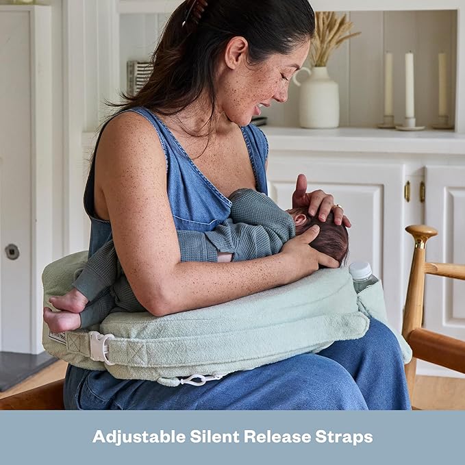My Brest Friend Deluxe Nursing Pillow Cover - Slipcovers for Baby - Adjustable Fit, Easy Care, Durable - Nursing Pillow Not Included, Spring Green
