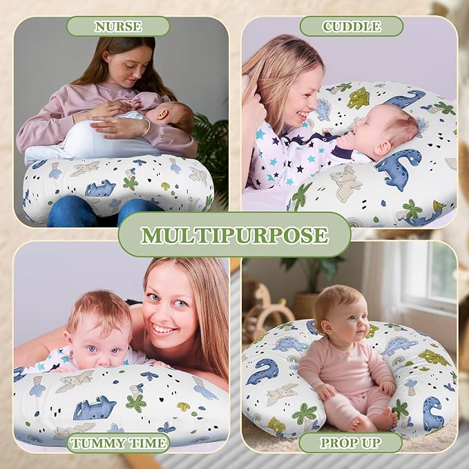 Nursing Pillow & Breastfeeding Pillow – Ergonomic C-Shape for Breastfeeding & Bottle Feeding, Standard Size Breathable with Washable Cover, Hypoallergenic,Tummy Time & Sitting Support (0-12Months)