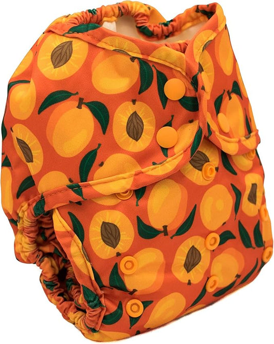 Buttons Cloth Diaper Cover – Snap Super One Size (12-40lbs) (Peachy)