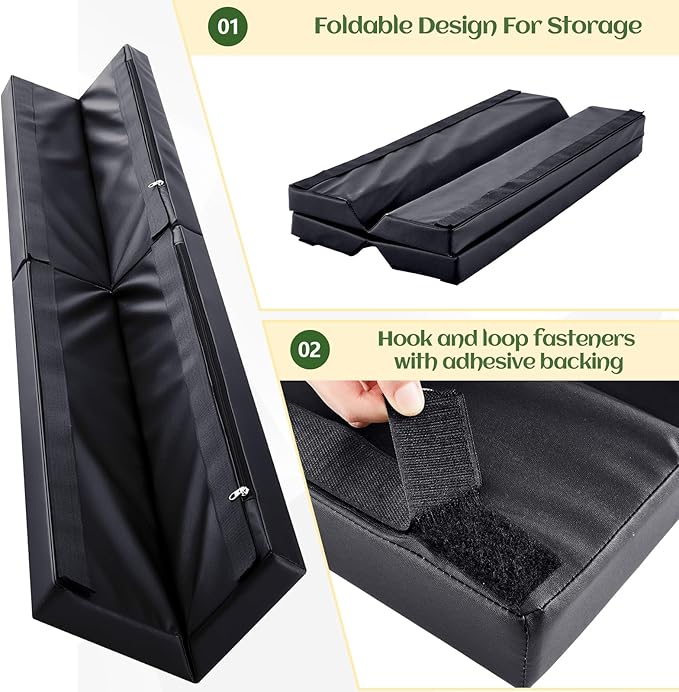 Wonderjune Wall Corner Guards and Edge Protector 6ft Gym Wall Padding Heavy Duty Protective Safety Padding for Gym, Baby, Home, Garages, Kindergarten, Basketball Court, Playrooms, Etc(5ft,Black)