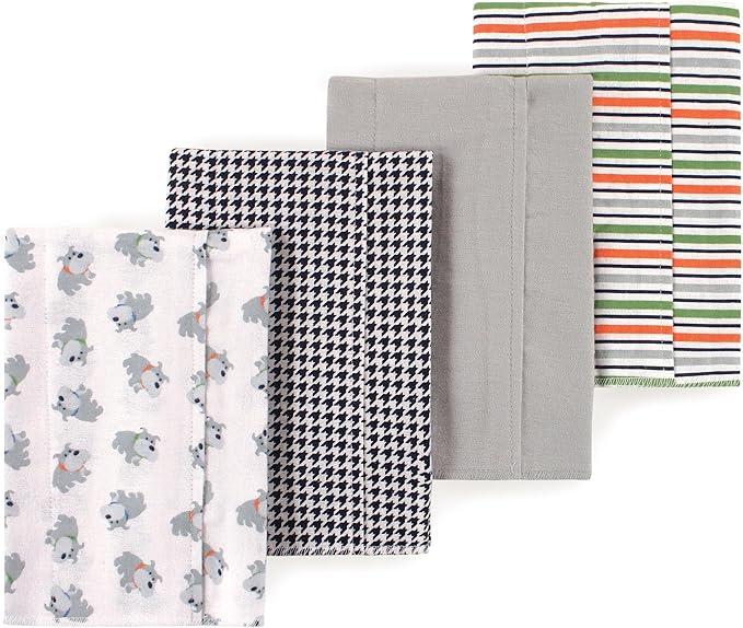 Little Treasure Luvable Friends Flannel Burp Cloths 4pk