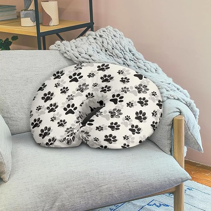 Paws Pillow Cover for Infant Snug Breathable Breastfeeding Pillow Slipcover for Bottle Feeding, Nursing Pillow Case Fit Standard Nursing Pillows