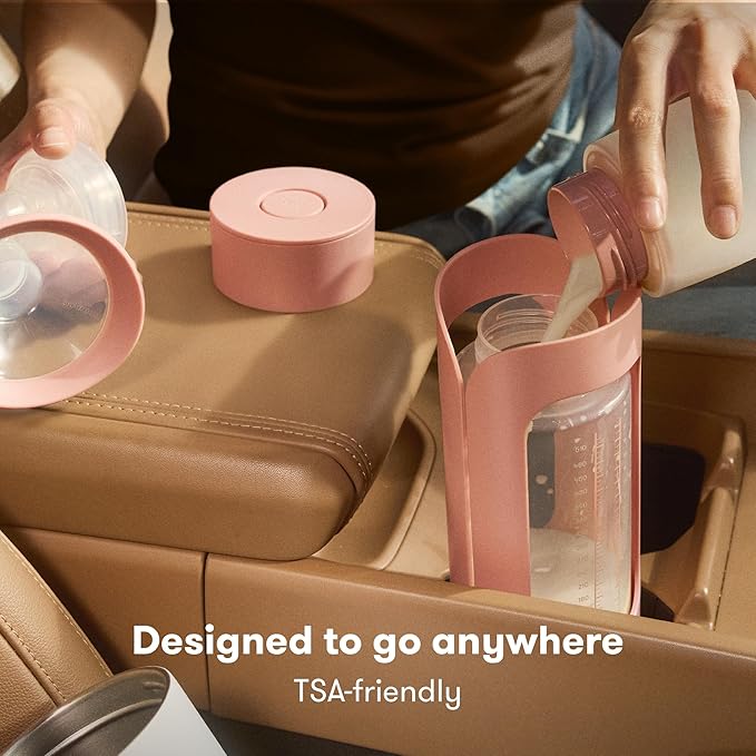 Frida Mom Flow + Go Breastmilk Cooler Bottle, 24hr Portable Breastmilk Cooler for Travel, Designed to Store Breastmilk Bags & Bottles, Includes 2 Ice Pucks & Carrying Handles, Lightweight, 20oz
