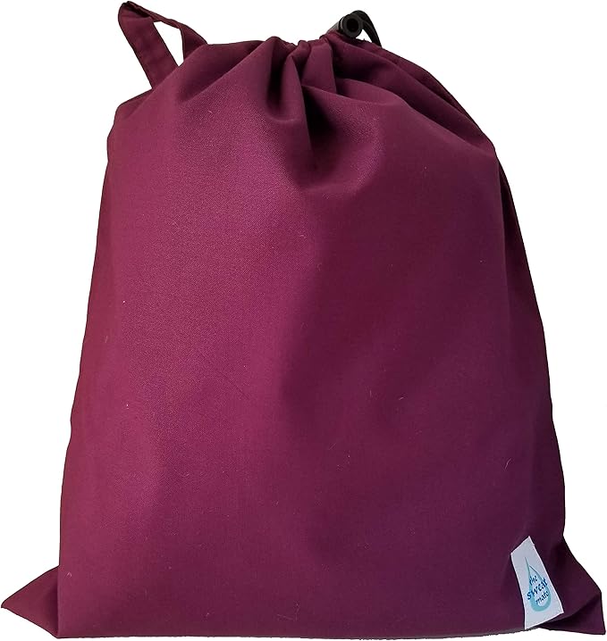 The Sweat Mate: Wet Bag for Anything Stinky, Sweaty, Soggy, Soiled, or Soaked. Washable and Reusable! (Eggplant, Large 16"x18")
