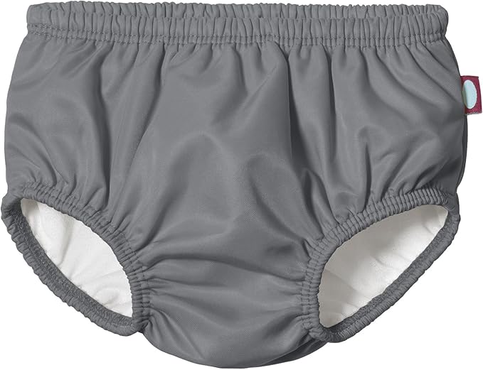 Made in USA Baby Girls and Boys Swim Diaper Cover Reusable Leakproof for Swimming Pool Lessons Beach, Charcoal, 3-6 Months