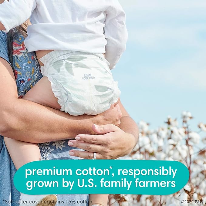 Pampers Baby Diapers - Pure Protection - Size 7, 88 Count, for up to 100% Leakproof, Premium Plant-based Skin Protection
