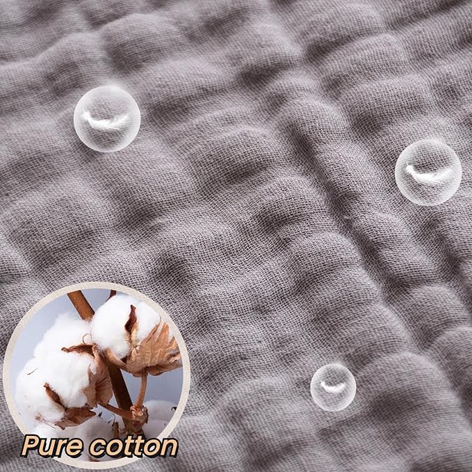 MUKIN Soft Cotton Muslin Baby Bibs 6 Pack | Adjustable Snap Closure for Newborns| Absorbent for Drooling, Teething & Feeding