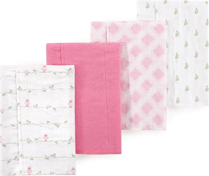Little Treasure Luvable Friends Flannel Burp Cloths 4pk