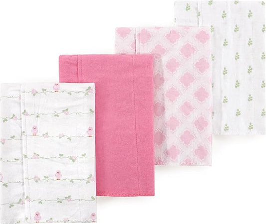 Little Treasure Luvable Friends Flannel Burp Cloths 4pk