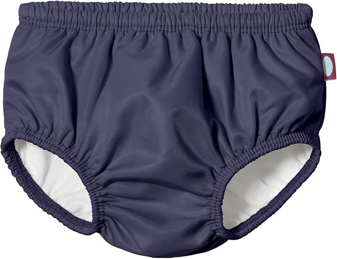 Made in USA Baby Girls and Boys Swim Diaper Cover Reusable Leakproof for Swimming Pool Lessons Beach, Navy, 3-6 Months