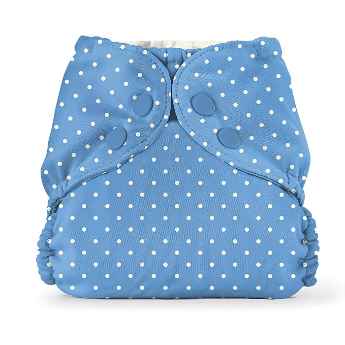 Esembly Cloth Diaper Cover - Reusable Swim Diaper, Waterproof, Breathable - Adjustable Outer Layer Over Absorbent Inner for Blowout Protection - Penny Dot, Size 2 (18-35lbs)