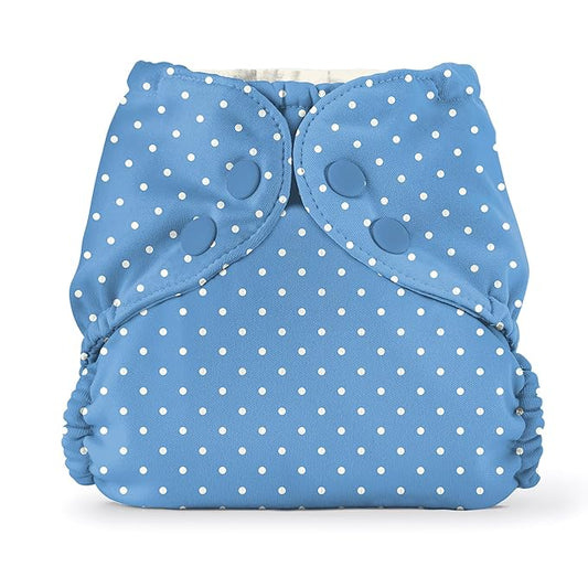 Esembly Cloth Diaper Cover - Reusable Swim Diaper, Waterproof, Breathable - Adjustable Outer Layer Over Absorbent Inner for Blowout Protection - Penny Dot, Size 1 (7-17lbs)